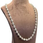 Diamond Cutting Crystal Mala Silver Capped 7 MM