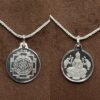 Shree Yantra Silver Locket With Silver Chain