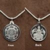 Shree Yantra Silver Locket With Silver Chain