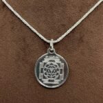 Gayatri Yantra Locket In Silver With Silver Chain