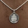 Gayatri Yantra Locket In Silver With Silver Chain