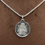 Gayatri Yantra Locket In Silver With Silver Chain