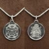 Gayatri Yantra Locket in Silver With Silver Chain