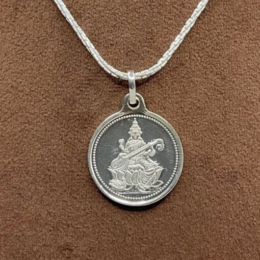 Vidhya Prapti Yantra Silver Locket With Silver Chain