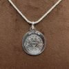 Pratyangira Devi Yantra Locket Silver With Silver Chain