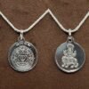 Pratyangira Devi Yantra Locket Silver With Silver Chain