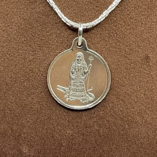 Khodiyar Mata Yantra Silver Locket With Silver Chain