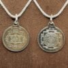 Laxmi Ganesh Silver Locket Yantra With Silver Chain