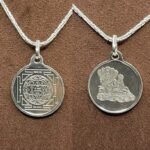 Laxmi Narayan Silver Locket Yantra With Silver Chain