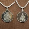 Mahamrityunjay Silver Locket Yantra With Silver Chain