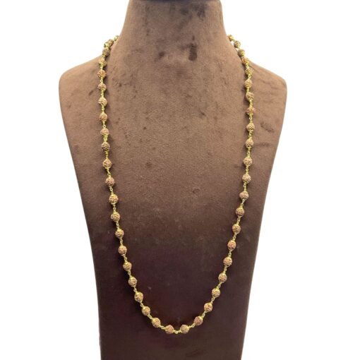 Rudraksha Mala With Gold Plated Capping - 6 Mm
