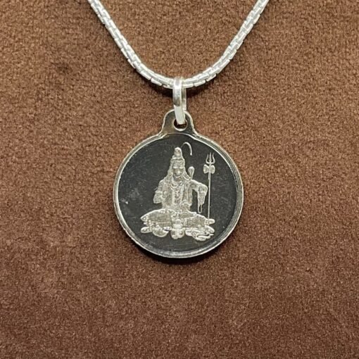 Shiv Silver Locket Yantra With Silver Chain