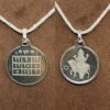 Silver Shukra Locket Yantra With Silver Chain