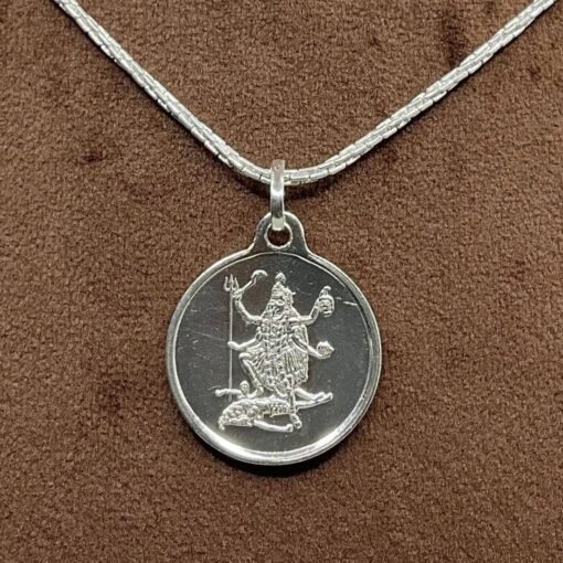 Mahakali Yantra Locket Silver With Silver Chain