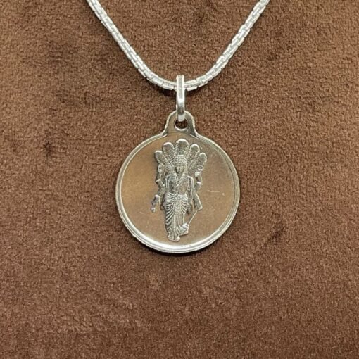 Vishnu Silver Locket Yantra With Silver Chain