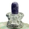 Amethyst Lingam With German Silver Base 4.50 Inches - (490 Grams) 10 Amethyst Lingam With German Silver Base 4.50 Inches - (490 Grams)
