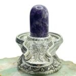 Amethyst Lingam With German Silver Base 4.50 Inches - (490 Grams)