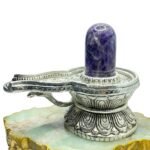 Amethyst Lingam With German Silver Base 4.50 Inches - (490 Grams)