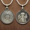 Big Size Silver Panchmukhi Hanuman Locket Yantra With Silver Chain