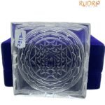 Crystal Sphatik Carved Dome Shree Yantra - 291 Grams