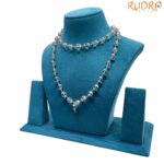 Diamond-Cut Crystal Mala 9mm (54+1 Beads) with Silver Caps