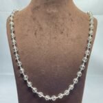 Diamond Cutting Crystal Mala Silver Capped photo