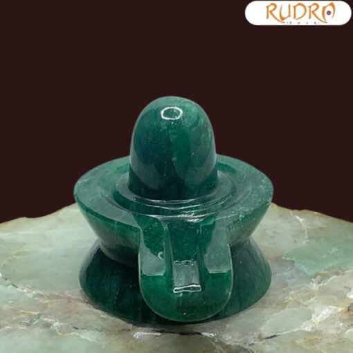Green Jade Shivling 1.75 Inch ( 125 Gram )