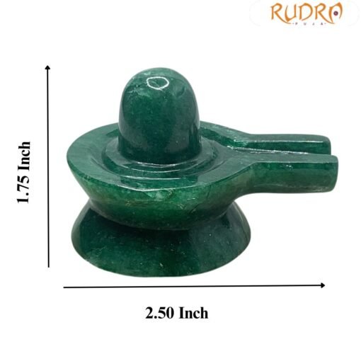 Green Jade Shivling 1.75 Inch ( 125 Gram )