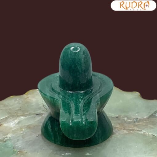 Green Jade Shivling 1.75 Inch ( 79 Gram )