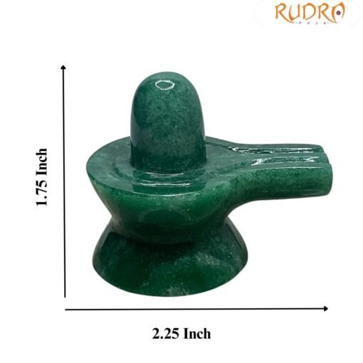 Green Jade Shivling 1.75 Inch ( 79 Gram )