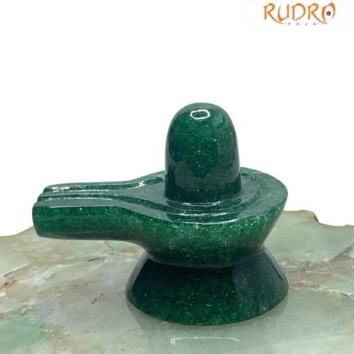 Green Jade Shivling 1.75 Inch ( 80 Gram )