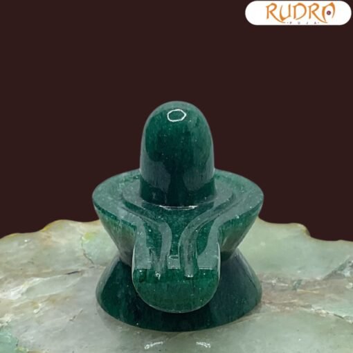 Green Jade Shivling 1.75 Inch ( 80 Gram )