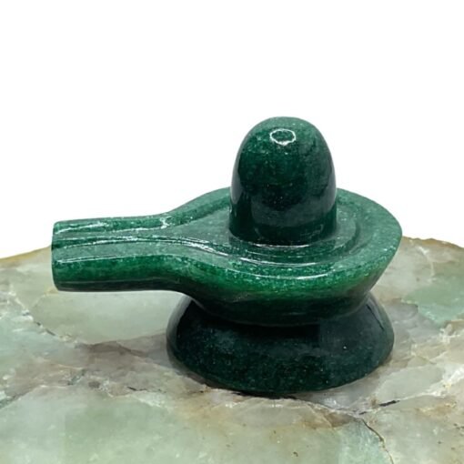Green Jade Shivling 1.75 Inch ( 88 Gram )