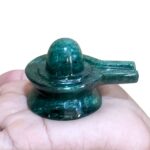 Green Jade Shivling - 1.75 Inches - ( 118 Gram )