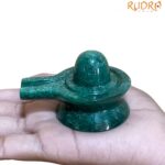 Green Jade Shivling - 1.75 Inches - ( 118 Gram )