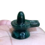 Green Jade Shivling - 1.75 Inches - ( 50 Grams )