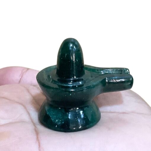 Green Jade Shivling - 1.75 Inches - ( 50 Grams )