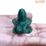 Green Jade Shivling - 1.75 Inches - ( 67 Grams )