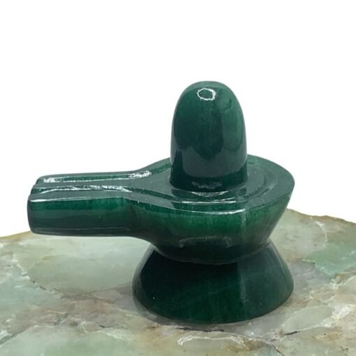 Green Jade Shivling 2 Inch ( 105 Gram )