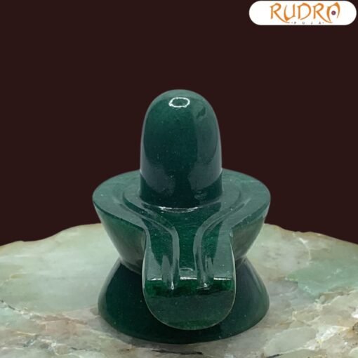 Green Jade Shivling 2 Inch ( 105 Gram )