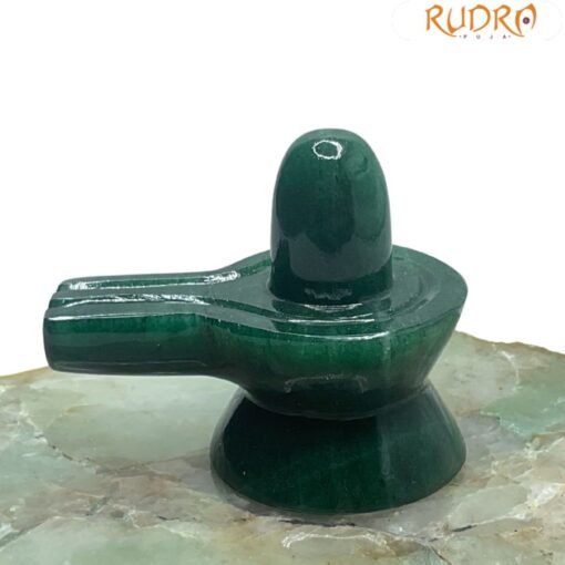 Green Jade Shivling 2 Inch ( 105 Gram )