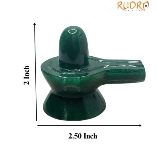 Green Jade Shivling 2 Inch ( 105 Gram )