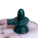 Green Jade Shivling - 2 Inch - ( 74 Gram )