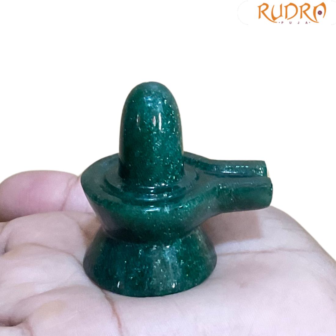 Green Jade Shivling - 2 Inch - ( 74 Gram )