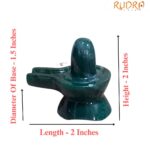 Green Jade Shivling - 2 Inches - ( 73 Grams )