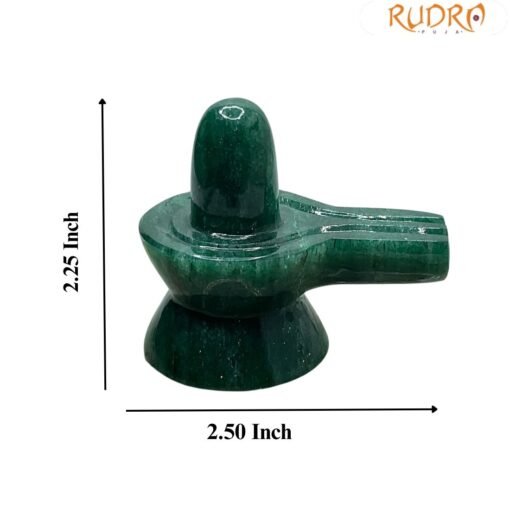 Green Jade Shivling 2.25 Inch ( 113 Gram )