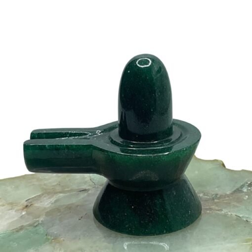 Green Jade Shivling 2.25 Inch ( 120 Gram )
