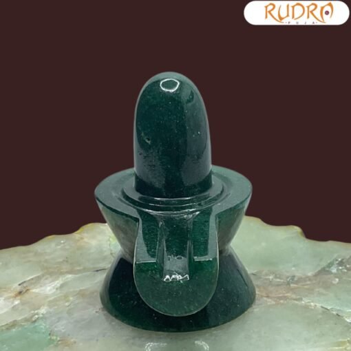 Green Jade Shivling 2.25 Inch ( 120 Gram )