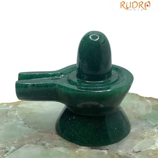 Green Jade Shivling 2.25 Inch ( 128 Gram )