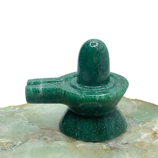 Green Jade Shivling 2.25 Inch ( 144Gram )